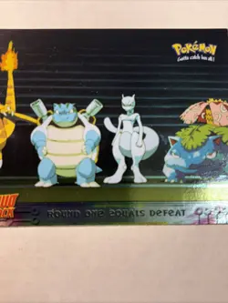 1999 Topps Pokemon Round One Equals Defeat Card Series 1 #26 - Image 3