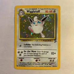 Pokemon 1999 Vintage TCG Wigglytuff Base Set 2 Holo Unlimited Rare Card #19/130 - Image 1