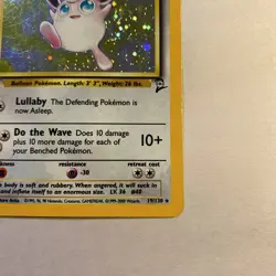 Pokemon 1999 Vintage TCG Wigglytuff Base Set 2 Holo Unlimited Rare Card #19/130 - Image 5