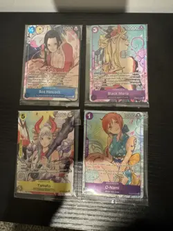 One Piece Illustration Cards Vol 1 & 2 Sequential Nami, Boa, Blk Maria, Yamato - Image 1