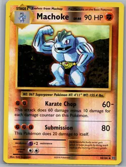 Machoke 58/108 Reverse Holo XY - Evolutions - Pokemon Card - NM - Image 1