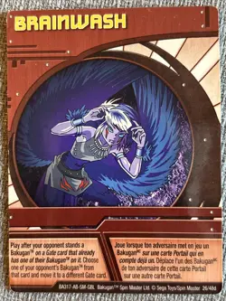 Bakugan Battle Brawlers | Brainwash 🔴 Red Ability Card | Darkus 🌘 Harpus - Image 2