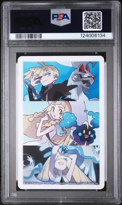 2017 POKEMON PLAYING CARDS LILLIE GLADION & LUSAMINE QUEEN OF CLUBS PSA 10 - Image 2