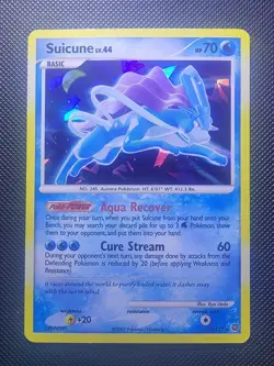 Suicune 19/132 Secret Wonders Cracked Ice Holo Rare Pokemon Card LP - Image 1