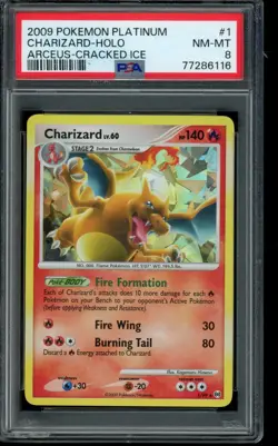 Charizard - (Cracked Ice Holo) 001/099 Miscellaneous Cards & Products Holo PSA 8 - Image 1