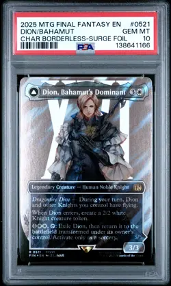 2025 MTG FINAL FANTASY BAHAMUT, WARDEN OF LIGHT/DION, BAHAMUT'S DOMINANT PSA 10 - Image 1