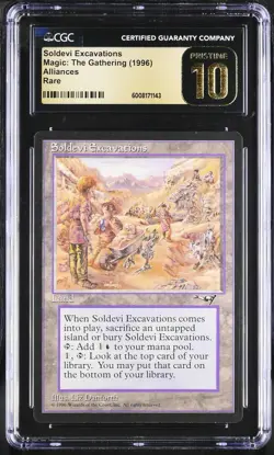 SOLDEVI EXCAVATIONS Alliances Rare Reserved List CGC 10 MTG [Nostalgium] - Image 1