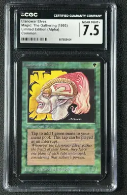 LLANOWAR ELVES CGC 7.5 1993 MAGIC: THE GATHERING MTG LIMITED EDITION ALPHA 041 - Image 1