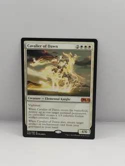 MTG Magic the Gathering Cavalier of Dawn (10/357) Core Set 2020 MP - Image 1