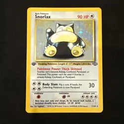 Snorlax Pokemon Card Jungle Set Holo Rare 1st Edition 11/64 - Image 1
