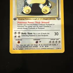 Snorlax Pokemon Card Jungle Set Holo Rare 1st Edition 11/64 - Image 2