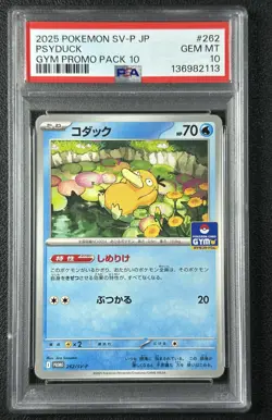 PSYDUCK PSA 10 2025 POKEMON SV-P JAPANESE JP #262/SV-P GYM PROMO 10 GEM 2113 - Image 1