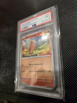 2023 Pokemon MEW EN Charmander GameStop Exclusive #004 PSA 9 MINT - Image 1