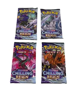 Pokemon TCG Sword & Shield Chilling Reign 4 Booster Packs New Sealed - Image 1