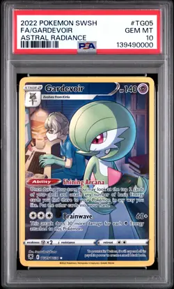 2022 POKEMON SWORD & SHIELD ASTRAL RADIANCE #TG05 FULL ART/GARDEVOIR PSA 10 - Image 1