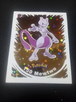 2022 POKEMON Prizma Sticker #150 Mewtwo Gold Star Holo Peru Gradeable - Image 1