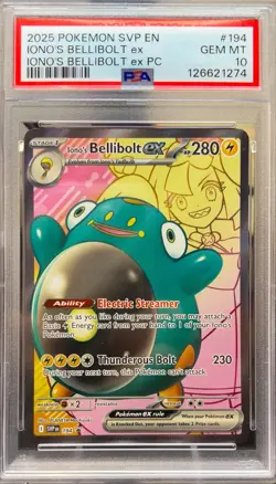 PSA 10 Iono’s Bellibolt ex 194/Promo - SVP Scarlet Violet - Cute Pokemon - Image 1