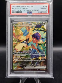 Pokemon TCG Hops Zacian EX Full Art Holo Card 176/159 Journey Together PSA 10 - Image 1