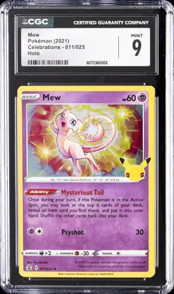 2021 POKEMON CELEBRATIONS #011 MEW CGC 9 - Image 1