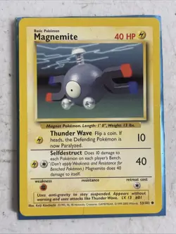 4TH PRINT Magnemite 53/102 Pokemon Base Set 4th Print 1999-2000 - Image 1