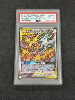 2019 Pokemon SM Black Star Promo SM210 Moltres Zapdos Articuno Gx PSA 10 - Image 3