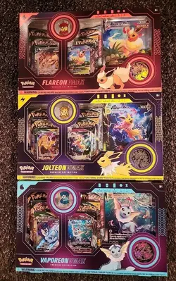 Pokemon TCG Eeveelution VMAX Premium Collection Set of 3 New Sealed - Image 1
