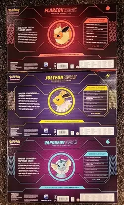Pokemon TCG Eeveelution VMAX Premium Collection Set of 3 New Sealed - Image 5