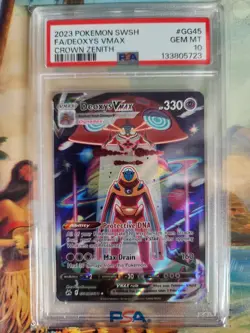 2023 POKEMON SWORD & SHIELD CROWN ZENITH #GG45 FULL ART/DEOXYS VMAX PSA 10 - Image 1