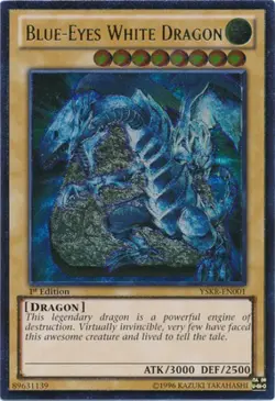 Lightly Played, English Yu Gi Oh Blue-Eyes White Dragon - YSKR-EN001 - Ultimate - Image 1