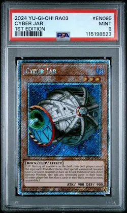 2024 YU-GI-OH! RA03-QUARTER CENTURY BONANZA 1ST ED #EN095 CYBER JAR PSA 9 - Image 1