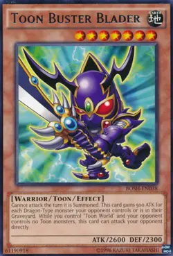 1x (NM) Toon Buster Blader - BOSH-EN038 - Rare - Unlimited Edition YuGiOh - Image 1