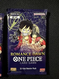 Two Romance Dawn One Piece Packs with Hard Acrylic Cases. Sealed. - Image 2