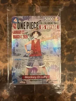 One Piece TCG Monkey D. Luffy Rutgers College Promo - Sealed - Image 1
