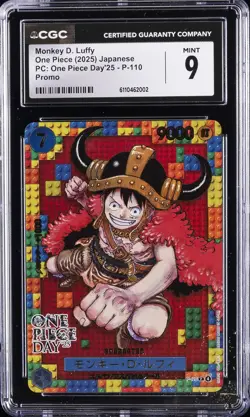 2025 ONE PIECE JPN PC: ONE PIECE DAY'25, PROMO #P-110 MONKEY D. LUFFY CGC 9 - Image 1