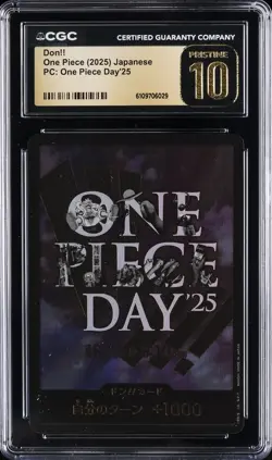 2025 ONE PIECE JAPANESE PC ONE PIECE DAY '25 DON!! CGC 10 PRISTINE - Image 1