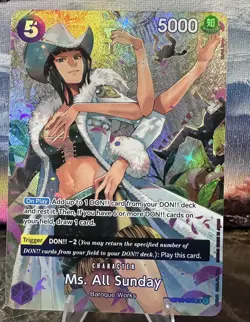 One Piece TCG | Ms. All Sunday SP OP04-064 English Has Knick on back top. - Image 1
