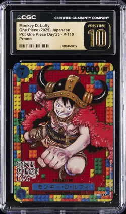 2025 ONE PIECE JPN PC: ONE PIECE DAY'25, PROMO MONKEY D. LUFFY CGC 10 PRISTINE - Image 1