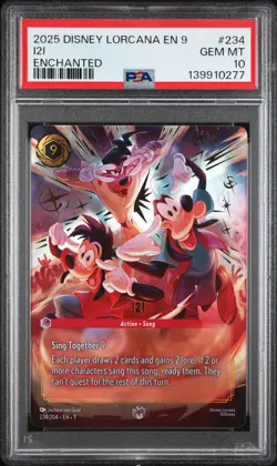 2025 DISNEY LORCANA EN 9-FABLED ENCHANTED #234 I2I PSA 10 - Image 1
