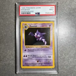 Pokemon Haunter Shadowless Base Set Uncommon Card 29/102 WOTC 1999 PSA 9 Mint - Image 1