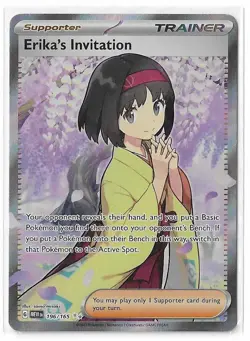 Erika's Invitation 196/165 - Pokemon 151 Full Art Ultra Rare Card NM FA - Image 1