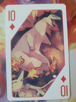 Typhlosion 10 of Diamonds Playing Card Custom Designed NOT Official Pokemon NM - Image 1