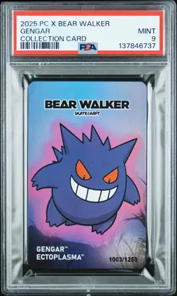 2025 POKEMON CENTER X BEAR WALKER COLLECTION CARDS GENGAR 1003/1250 PSA 9 - Image 1