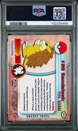 PSA 10 Sandslash Topps Tekno Pokemon Chrome #28 TV Animation Edition Card LP - Image 2
