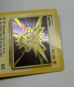 Zapdos Pokemon Card Unlimited Edition Holo Rare Base Set 1999 16/102 - Image 5