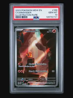 Pokemon TCG Scarlet & Violet Charmander Card 168/165 PSA 10 Gem Mint - Image 1