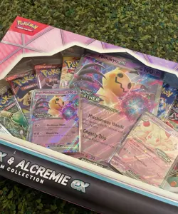 Pokemon Trading Cards TCG: Mimikyu ex & Alcremie ex Premium Collection Box NEW - Image 2
