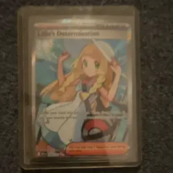 Pokemon TCG Lillie's Determination Trainer Supporter Holo Card English Nintendo - Image 1