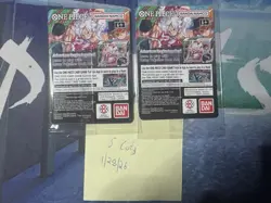 One Piece Monkey D. Luffy US Voyage College Basketball EXCLUSIVE Card x2 SEALED - Image 2