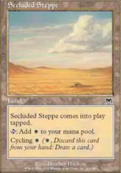 Moderatly Played, English - 1 x MTG Secluded Steppe - Foil Onslaught - Image 1