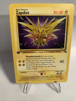 Pokemon TCG Zapdos Fossil 30/62 1st Edition - Image 1